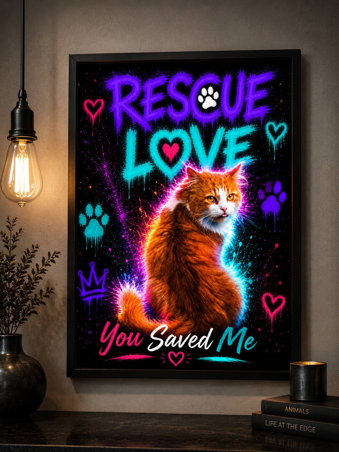 Rescue Love Framed Wall Art