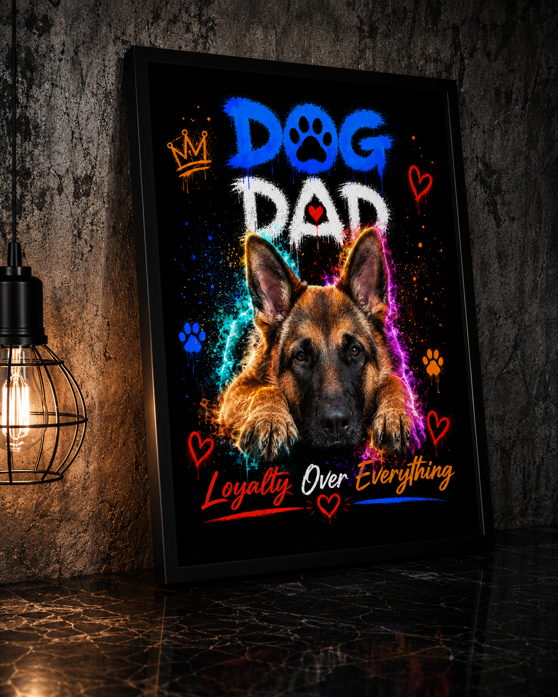 Dog Dad Framed Wall Art
