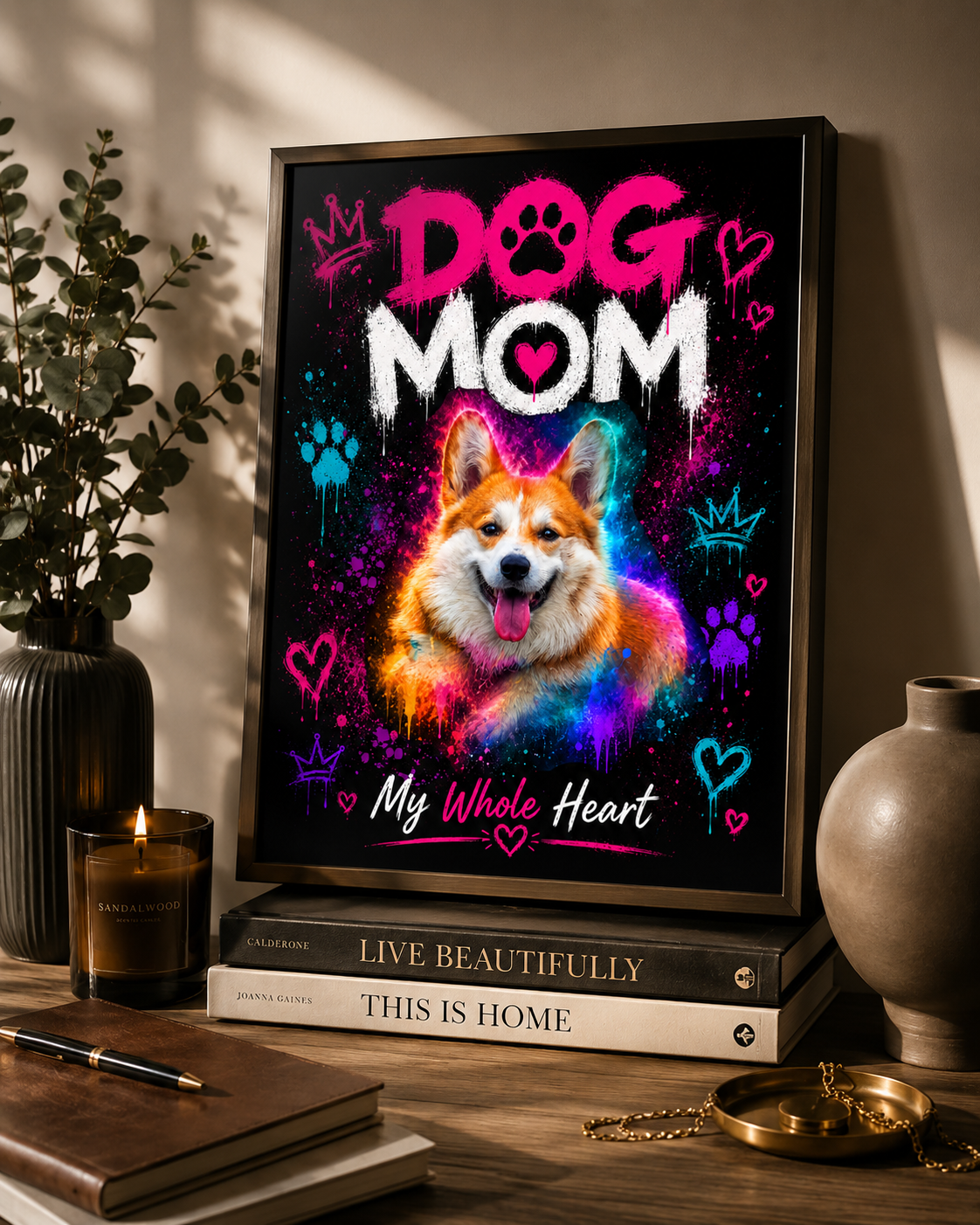Dog Mom Framed Wall Art