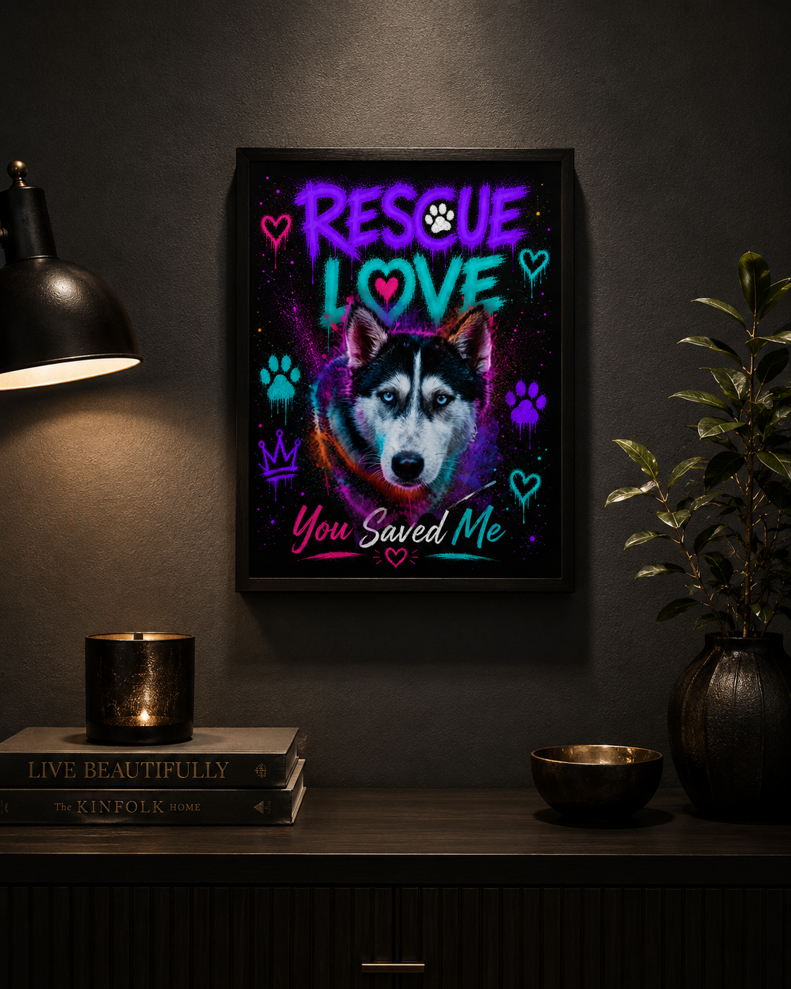 Rescue Love Framed Wall Art