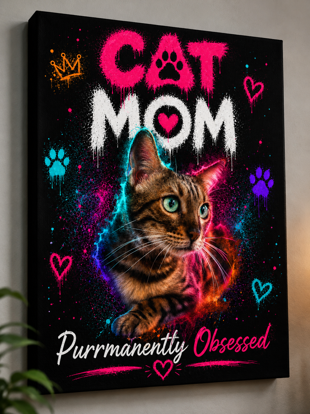 Cat Mom Framed Wall Art