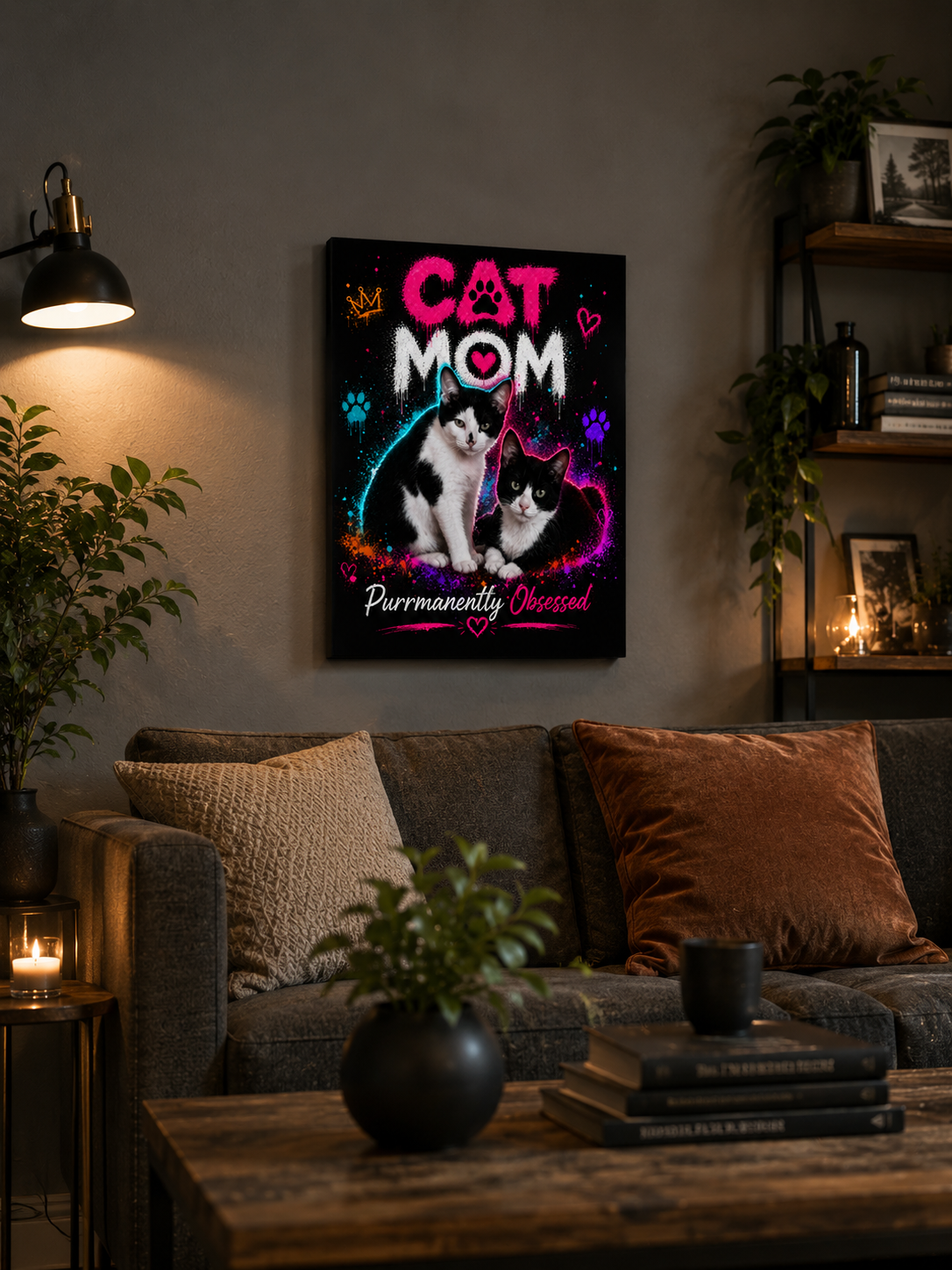 Cat Mom Framed Wall Art
