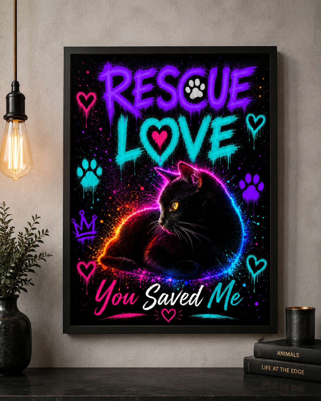 Rescue Love Framed Wall Art